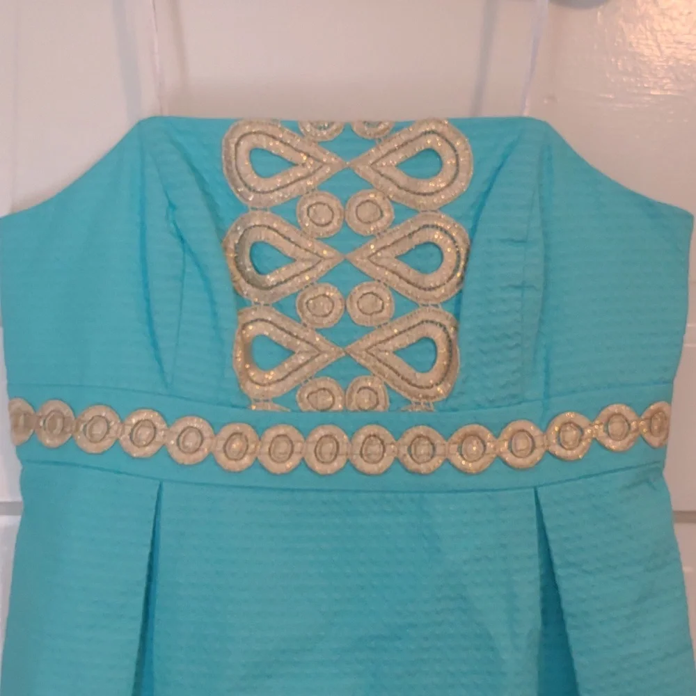 Lilly Pulitzer Betsey Strapless Dress Sz. 8 - Picture 2 of 8